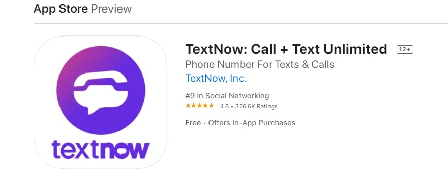 TextNow app