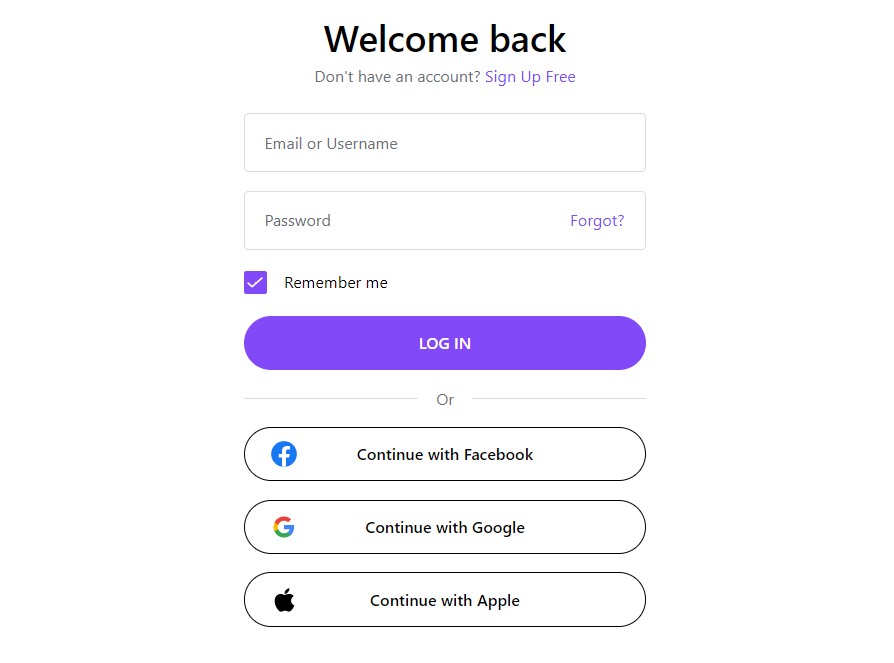 Log in Form TextNow Account
