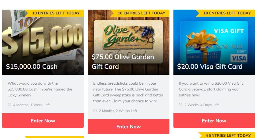 Cash Grab Sweepstakes